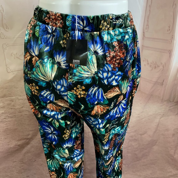 SOLD NEW Zara Floral Exotic Velvet Velour P - Picture 6 of 8